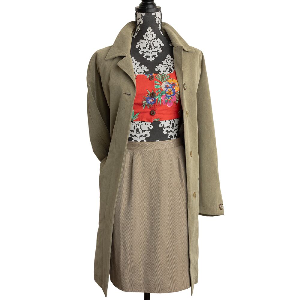Francescas Miami Red Linen Floral Button-Up Cropped Tropical Hibiscus Resortwear - Picture 11 of 11